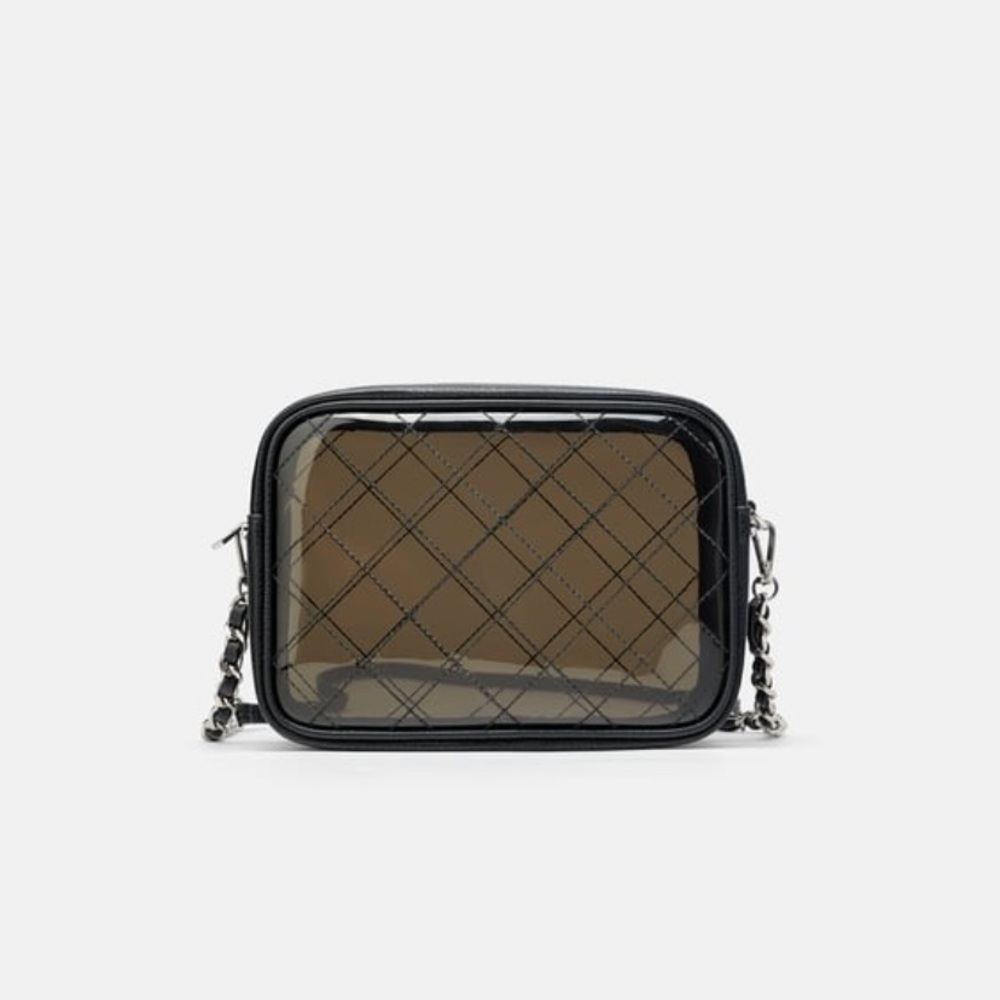Zara Black Vinyl Crossbody